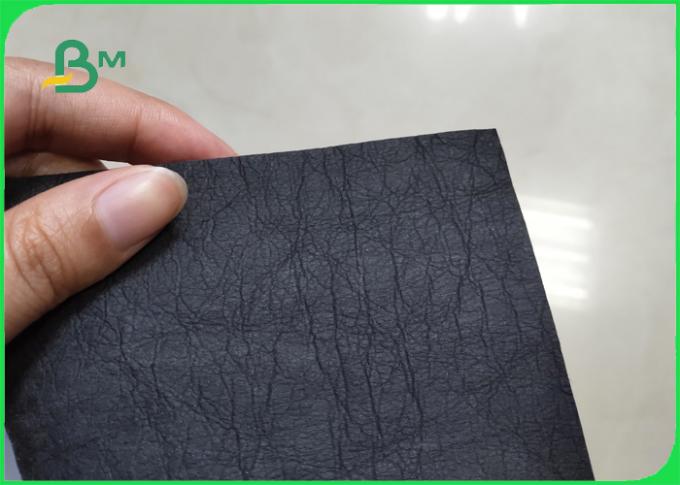光沢のあり、織り目加工の黒い色の洗濯できるクラフト紙の摩耗抵抗の耐久財
