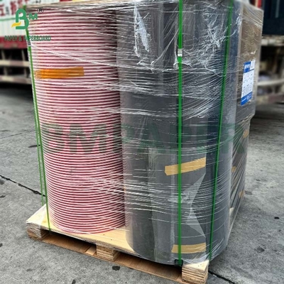 60g ストローペーパー 赤ストライプ 全黒色 トップペーパーロール 600mm 620mm