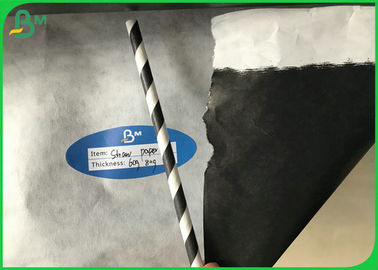 FDAは黒い印刷されたわら紙ロール60g食品等級のペーパー15mm幅を証明した
