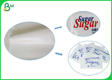 防止湿気は40gsm + 10gsm PE 1つの側面砂糖の包みのための白い食品等級のペーパー ロールに塗りました