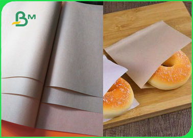 使い捨て可能なパン屋袋のための40gsm 50gsmの食品等級のブラウン クラフト紙