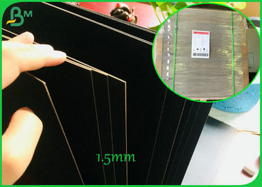 800GSM 1.2mm上限のギフト用の箱を作るための両側の上塗を施してある黒い色の板紙表紙
