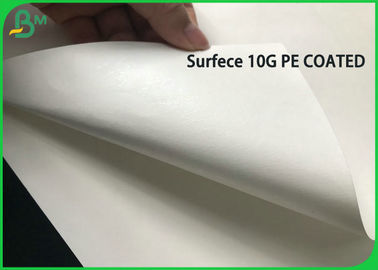 10G PEは80G使い捨て可能なテークアウト袋を作るための白いクラフト紙のコイルに塗りました