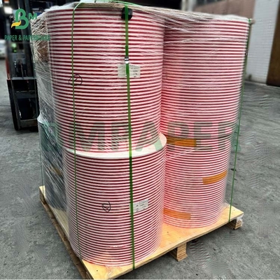 60g ストローペーパー 赤ストライプ 全黒色 トップペーパーロール 600mm 620mm