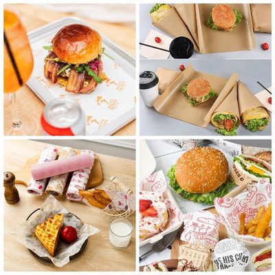 キット7 サンドイッチバーガー 油性 35g ペレアグリオ紙 白いデリー 紙包装