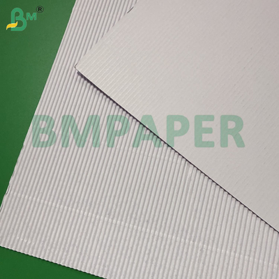白マイクロ段ボールロール 100cmx50m, 2層 70gsm + 70gsm