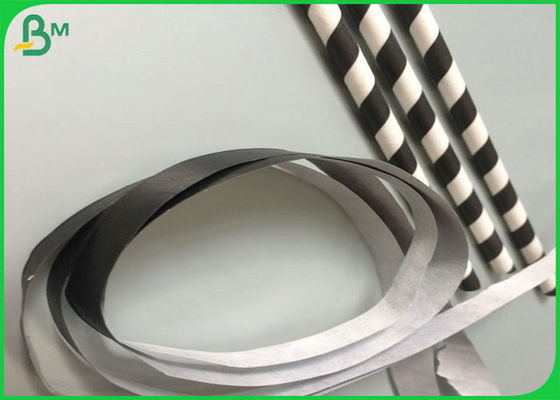 60gsm FSCおよびFDAの証明書のコーヒーまたはミルクの茶のための印刷できる黒いわらの食品等級のペーパー ロール