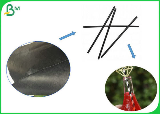 FSCが付いている60gsm 120gsmの黒のわらの食品等級のペーパー ロールは生物分解性のFDAのペーパーを承認しました