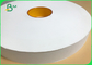 Slitted 32mm 53mm Width Natural White Wrapped Paper Roll For Straw Packaging