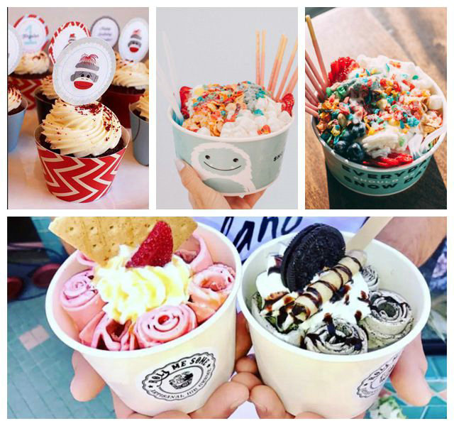 250g + 20gアイス クリームの企業のためのPEによって塗られる食品等級のペーパー