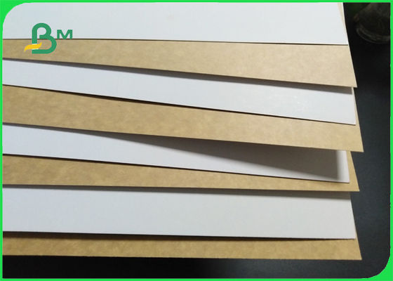 18PT食品包装のための白い上塗を施してあるクラフトの背部食糧板1100mmロール