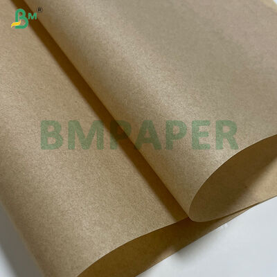 30gsm 35gsm Brown Grease Resistant Paper Rolls For Fast Food Packaging
