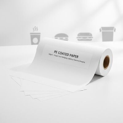 Paper With Polyethylene PE Coated Paper 180gsm 350gsm Coating Material PE Ideal for Food Packaging Labeling and Protective Wrapping