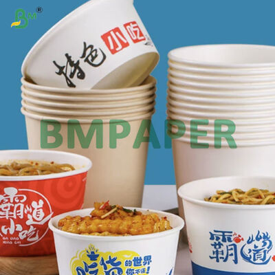 インスタント食品の包装ボウルのための防脂双面PEコーティング紙