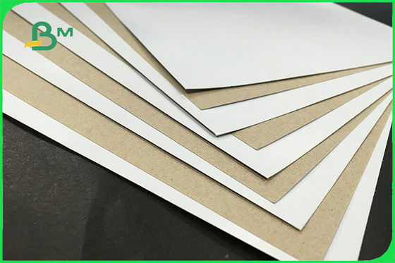 荷箱FSCのための1つの側面の上塗を施してある白い灰色の背部二重板リサイクルされる