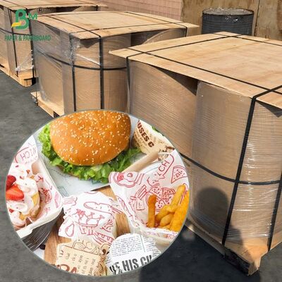 ハンバーガー包装用食品安全漂白耐油紙 40gsm 45gsm 50gsm
