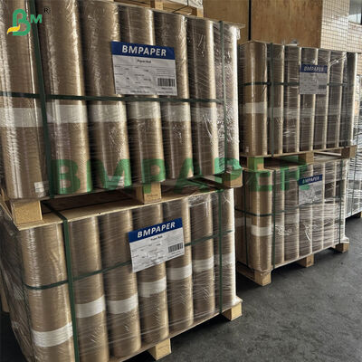 60gsm 茶色の縞模様のクラフト包装紙高引張強度 50cm x 125m